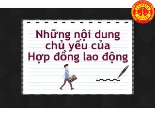 Nội dung của Hợp đồng lao động và Phụ lục Hợp đồng lao động